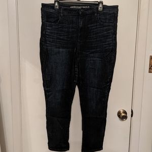 🐦 AEO Super Hi-Rise Jegging Dark Blue